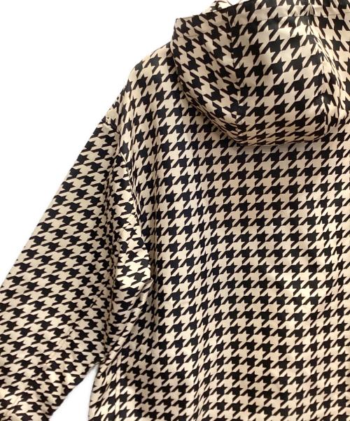 BURBERRY（バーバリー）BURBERRY (バーバリー) Hooded Houndstooth Jacket ブラック×ベージュ サイズ:Lの古着・服飾アイテム