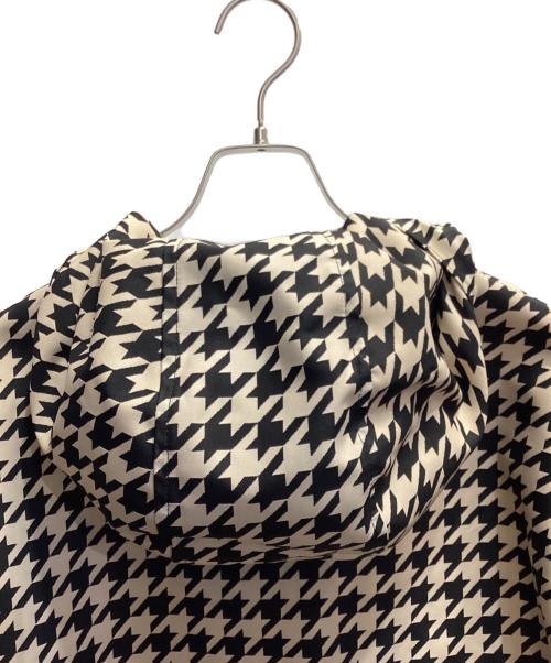 BURBERRY（バーバリー）BURBERRY (バーバリー) Hooded Houndstooth Jacket ブラック×ベージュ サイズ:Lの古着・服飾アイテム