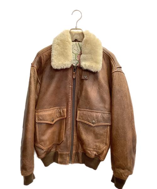 ROBO（ロボ）ROBO (ロボ) ラムレザージャケット ブラウン サイズ:Mの古着・服飾アイテム