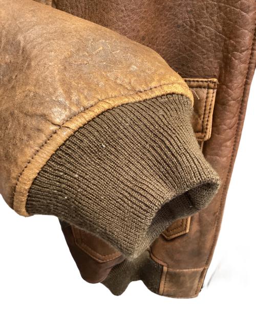 ROBO（ロボ）ROBO (ロボ) ラムレザージャケット ブラウン サイズ:Mの古着・服飾アイテム