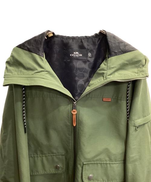 COACH（コーチ）COACH (コーチ) HOODED SHORT PARKA グリーン サイズ:Lの古着・服飾アイテム