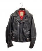 666 LEATHER WEARトリプルシックス レザーウェア）の古着「ダブルライダースジャケット」｜ブラック