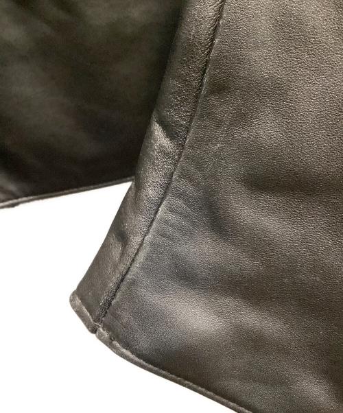 666 LEATHER WEAR（トリプルシックス レザーウェア）666 LEATHER WEAR (666レザーウェア) ダブルライダースジャケット ブラック サイズ:34の古着・服飾アイテム