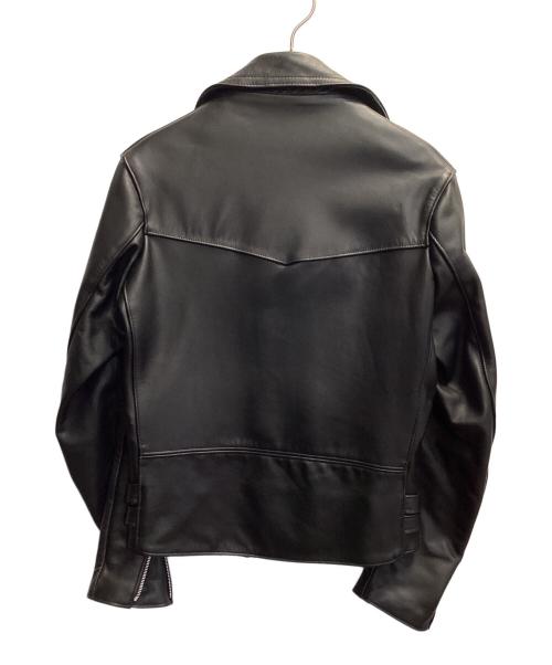 666 LEATHER WEAR（トリプルシックス レザーウェア）666 LEATHER WEAR (666レザーウェア) ダブルライダースジャケット ブラック サイズ:34の古着・服飾アイテム