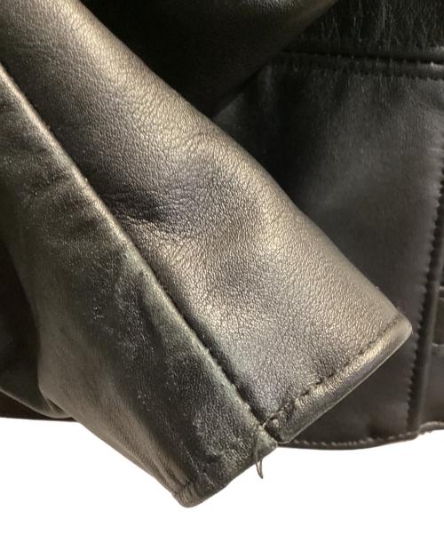 666 LEATHER WEAR（トリプルシックス レザーウェア）666 LEATHER WEAR (666レザーウェア) ダブルライダースジャケット ブラック サイズ:34の古着・服飾アイテム