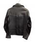 中古・古着 666 LEATHER WEAR (666レザーウェア) ダブルライダースジャケット ブラック サイズ:34：50000円