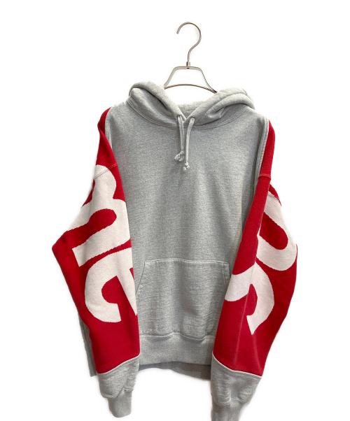 SUPREME（シュプリーム）SUPREME (シュプリーム) Big Logo Jacquard Hooded Sweatshirt グレー サイズ:Sの古着・服飾アイテム