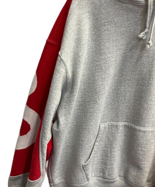 SUPREME（シュプリーム）SUPREME (シュプリーム) Big Logo Jacquard Hooded Sweatshirt グレー サイズ:Sの古着・服飾アイテム