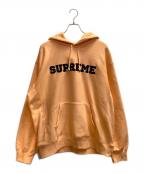 SUPREMEシュプリーム）の古着「Cord Collegiate Logo Hooded Sweatshirt」｜オレンジ