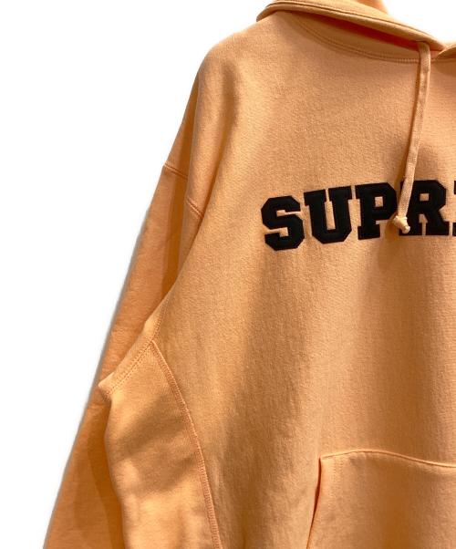 SUPREME（シュプリーム）Supreme (シュプリーム) Cord Collegiate Logo Hooded Sweatshirt オレンジ サイズ:Ｌの古着・服飾アイテム
