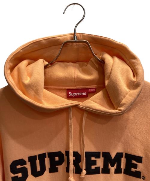 SUPREME（シュプリーム）Supreme (シュプリーム) Cord Collegiate Logo Hooded Sweatshirt オレンジ サイズ:Ｌの古着・服飾アイテム