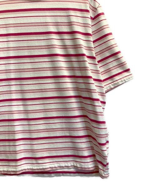 CAMIEL FORTGENS（カミエルフォートヘンス）CAMIEL FORTGENS (カミエルフォートヘンス) BIG TEE HEAVY JERSEY PINK STRIPES ピンク サイズ:Ｓの古着・服飾アイテム
