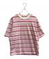 CAMIEL FORTGENS（カミエルフォートヘンス）の古着「BIG TEE HEAVY JERSEY PINK STRIPES」｜ピンク