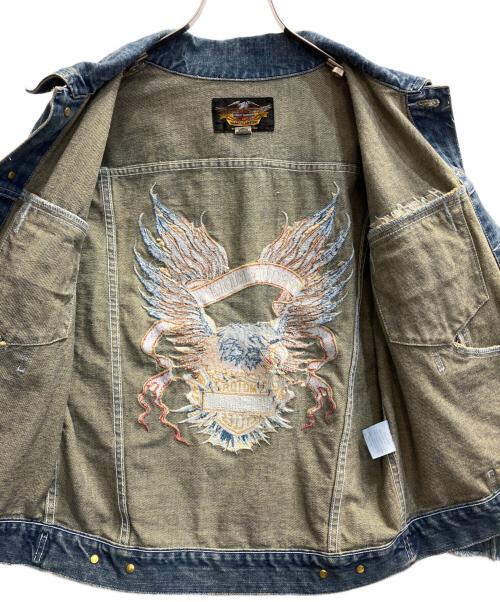 HARLEY-DAVIDSON（ハーレーダビッドソン）HARLEY-DAVIDSON (ハーレーダビッドソン) デニムジャケット インディゴ サイズ:Ｌの古着・服飾アイテム