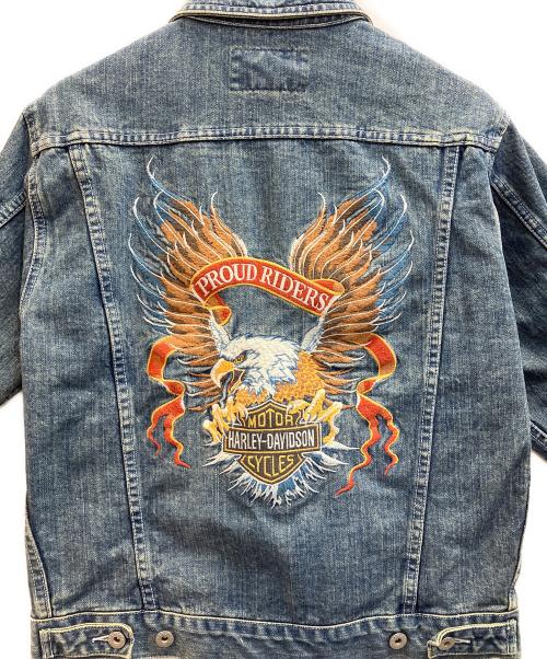 HARLEY-DAVIDSON（ハーレーダビッドソン）HARLEY-DAVIDSON (ハーレーダビッドソン) デニムジャケット インディゴ サイズ:Ｌの古着・服飾アイテム