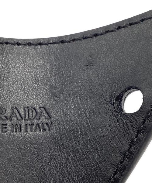 PRADA（プラダ）PRADA (プラダ) Leather hair clip ブラックの古着・服飾アイテム