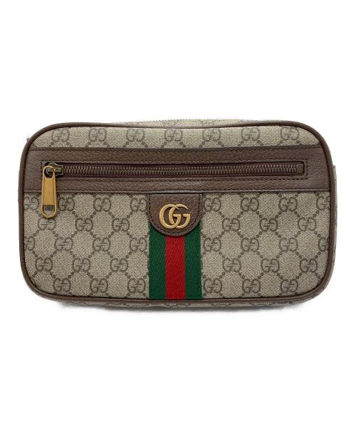 GUCCI（グッチ）GUCCI (グッチ) オフィディア GG ベルトバッグ ブラウン×グレーの古着・服飾アイテム