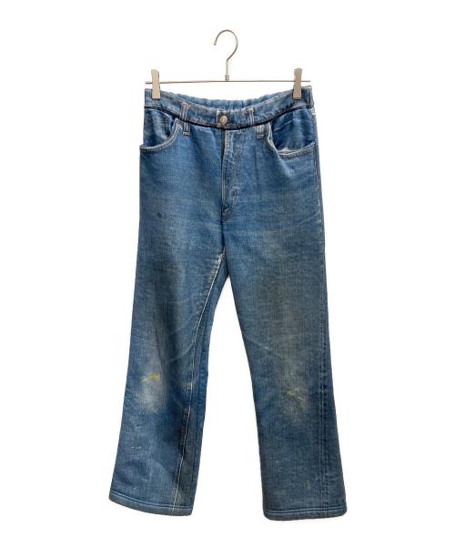 TALKING ABOUT THE ABSTRACTION（トーキング アバウト ジ アブストラクション）TALKING ABOUT THE ABSTRACTION (トーキング アバウト ジ アブストラクション) 転写デニムスウェットパンツ インディゴ サイズ:Mの古着・服飾アイテム