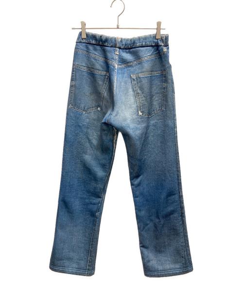 TALKING ABOUT THE ABSTRACTION（トーキング アバウト ジ アブストラクション）TALKING ABOUT THE ABSTRACTION (トーキング アバウト ジ アブストラクション) 転写デニムスウェットパンツ インディゴ サイズ:Mの古着・服飾アイテム