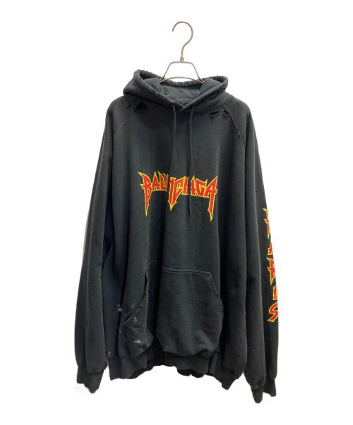 BALENCIAGA（バレンシアガ）BALENCIAGA (バレンシアガ) タルロゴ オーバーサイズ フーディ パーカー ブラック サイズ:Lの古着・服飾アイテム