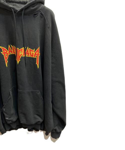 BALENCIAGA（バレンシアガ）BALENCIAGA (バレンシアガ) タルロゴ オーバーサイズ フーディ パーカー ブラック サイズ:Lの古着・服飾アイテム