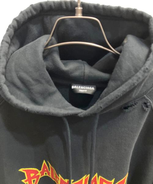 BALENCIAGA（バレンシアガ）BALENCIAGA (バレンシアガ) タルロゴ オーバーサイズ フーディ パーカー ブラック サイズ:Lの古着・服飾アイテム