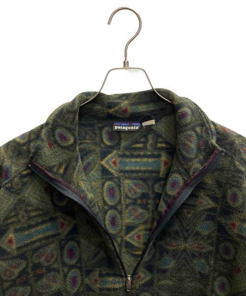 Patagonia（パタゴニア）Patagonia (パタゴニア) プリンテッドライトウェイトシンチラセーター グリーン サイズ:Ｍの古着・服飾アイテム