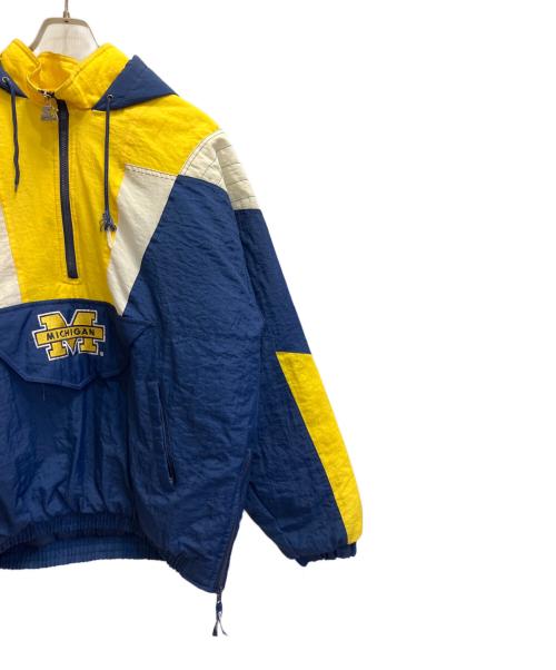 STARTER（スターター）STARTER (スターター) 90‘sアノラックパーカー ブルー×イエロー サイズ:Ｌの古着・服飾アイテム