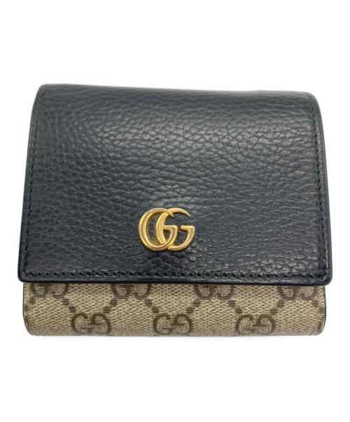 GUCCI（グッチ）GUCCI (グッチ) GGマーモント ブラック×ベージュの古着・服飾アイテム