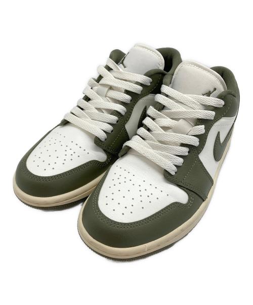 NIKE（ナイキ）NIKE (ナイキ) Air Jordan 1 Low（エア ジョーダン 1 ロー） グリーン×ホワイト サイズ:23.5ｃｍの古着・服飾アイテム
