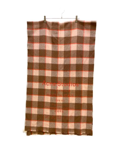 Acne studios（アクネ ストゥディオズ）Acne studios (アクネ ストゥディオズ) マフラー ピンク×レッドの古着・服飾アイテム