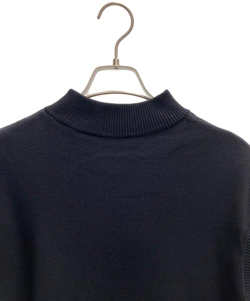 BLUE LABEL CRESTBRIDGE（ブルーレーベルクレストブリッジ）BLUE LABEL CRESTBRIDGE (ブルーレーベルクレストブリッジ) プレーンストレッチブロードワンピース ベージュ×ネイビー サイズ:38の古着・服飾アイテム