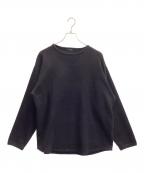 COMOLIコモリ）の古着「シルクフリース長袖クルー」｜ブラック