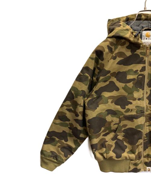A BATHING APE（ア ベイシング エイプ）A BATHING APE (ア ベイシング エイプ) CarHartt (カーハート) アクティブジャケット グリーン サイズ:Ｍの古着・服飾アイテム