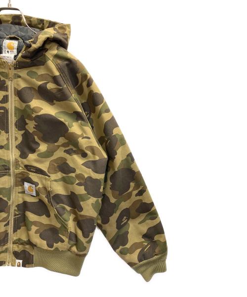 A BATHING APE（ア ベイシング エイプ）A BATHING APE (ア ベイシング エイプ) CarHartt (カーハート) アクティブジャケット グリーン サイズ:Ｍの古着・服飾アイテム