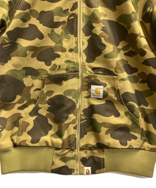 A BATHING APE（ア ベイシング エイプ）A BATHING APE (ア ベイシング エイプ) CarHartt (カーハート) アクティブジャケット グリーン サイズ:Ｍの古着・服飾アイテム