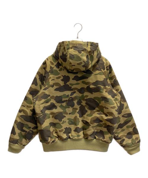 A BATHING APE（ア ベイシング エイプ）A BATHING APE (ア ベイシング エイプ) CarHartt (カーハート) アクティブジャケット グリーン サイズ:Ｍの古着・服飾アイテム