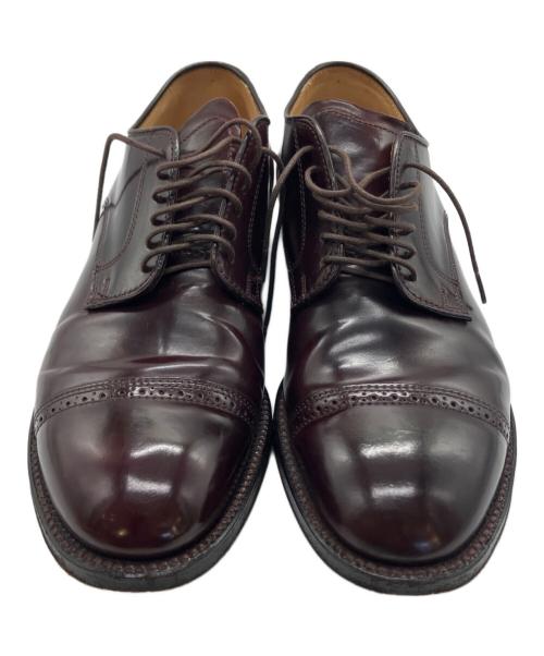 Alden（オールデン）ALDEN (オールデン) パンチドキャップトゥレザーシューズ ブラウン サイズ:8Dの古着・服飾アイテム