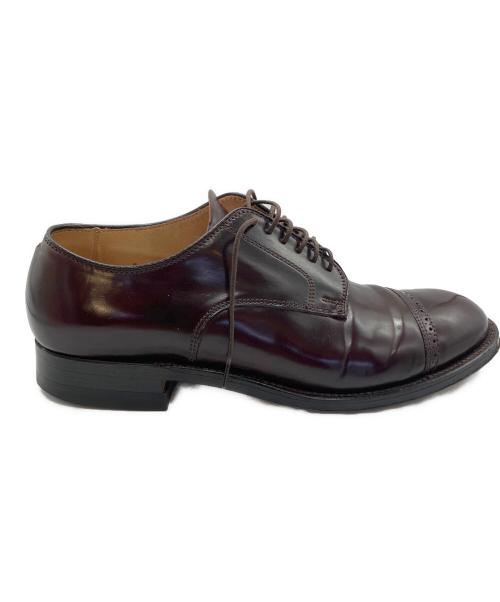 Alden（オールデン）ALDEN (オールデン) パンチドキャップトゥレザーシューズ ブラウン サイズ:8Dの古着・服飾アイテム