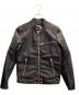 DIESEL（ディーゼル）の古着「ナイロンライダースジャケット」｜ブラック