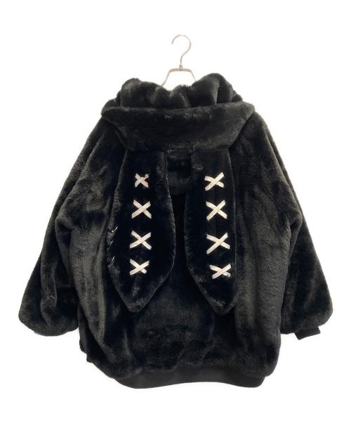 REFLEM（レフレム）REFLEM (レフレム) うさ耳BIGファーパーカー ブラック サイズ:FREEの古着・服飾アイテム