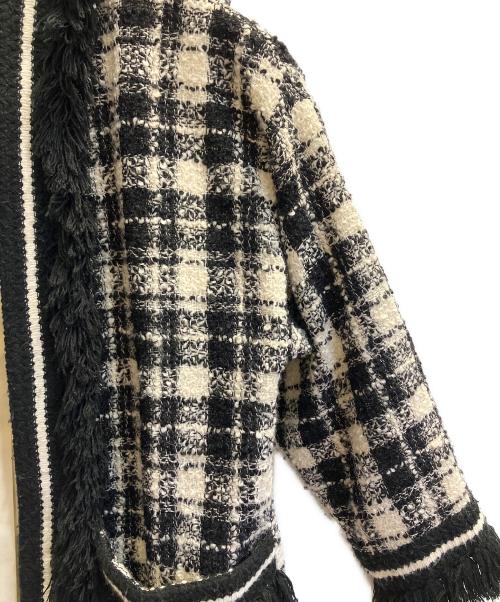 GUCCI（グッチ）GUCCI (グッチ) リゾートコレクション ツイードジャケット ブラック×アイボリー サイズ:40の古着・服飾アイテム