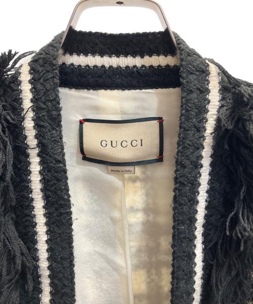 GUCCI（グッチ）GUCCI (グッチ) リゾートコレクション ツイードジャケット ブラック×アイボリー サイズ:40の古着・服飾アイテム