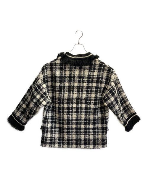 GUCCI（グッチ）GUCCI (グッチ) リゾートコレクション ツイードジャケット ブラック×アイボリー サイズ:40の古着・服飾アイテム