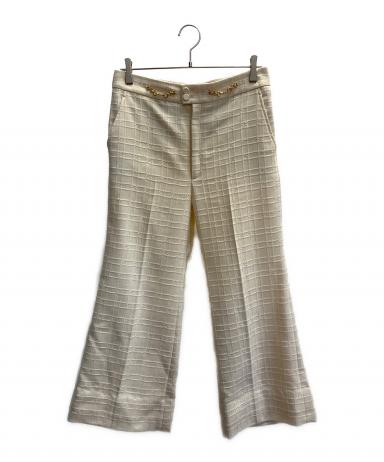 【美品】GUCCI ホースビット スラックス フレア センタープレス ビンテージ 中古・古着通販】GUCCI (グッチ) ホースビット ツイード センダー