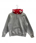 SUPREMEシュプリーム）の古着「Contrast Hooded Sweatshirt」｜グレー×レッド