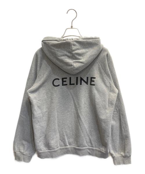 CELINE（セリーヌ）CELINE (セリーヌ) 20SS back logo print hoodie  グレー サイズ:Lの古着・服飾アイテム