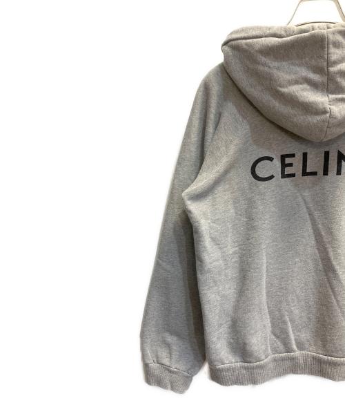 CELINE（セリーヌ）CELINE (セリーヌ) 20SS back logo print hoodie  グレー サイズ:Lの古着・服飾アイテム