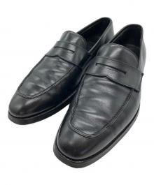 Crockett & Jones（クロケット＆ジョーンズ）の古着「コインローファー」｜ブラック