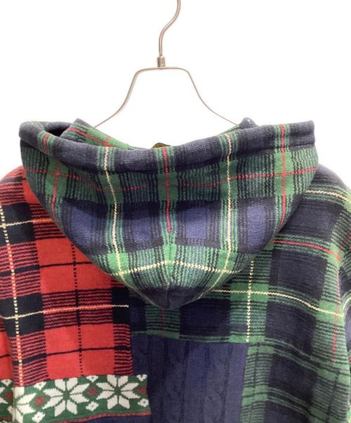 POLO RALPH LAUREN（ポロ・ラルフローレン）POLO RALPH LAUREN (ポロ・ラルフローレン) ジップパーカー ネイビーグリーン×レッド サイズ:LGの古着・服飾アイテム